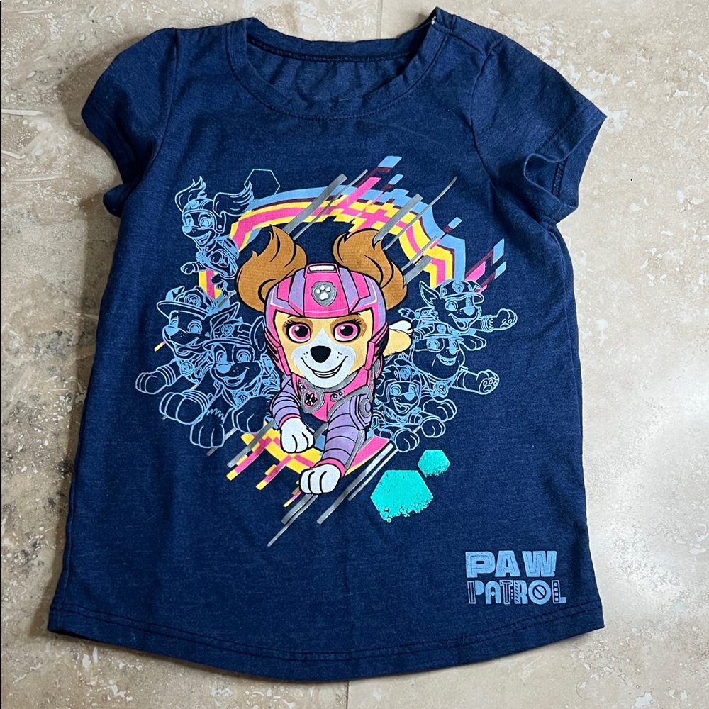 Paw Patrol Navy T-Shirt with Colorful Design